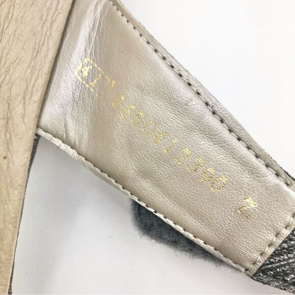 Rieker Silver Metallic Laser Cut Rhinestone MemoSoft Antistress Slide Sandals - Picture 16 of 16